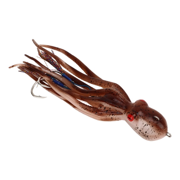 Suodoka 250g Simulation Squid Jigs Fishing Octopus Lures Lifelike Jig with 10 Ink Tablets For Saltwater Ocean Fishing (9.84 inches / 25.0 cm)