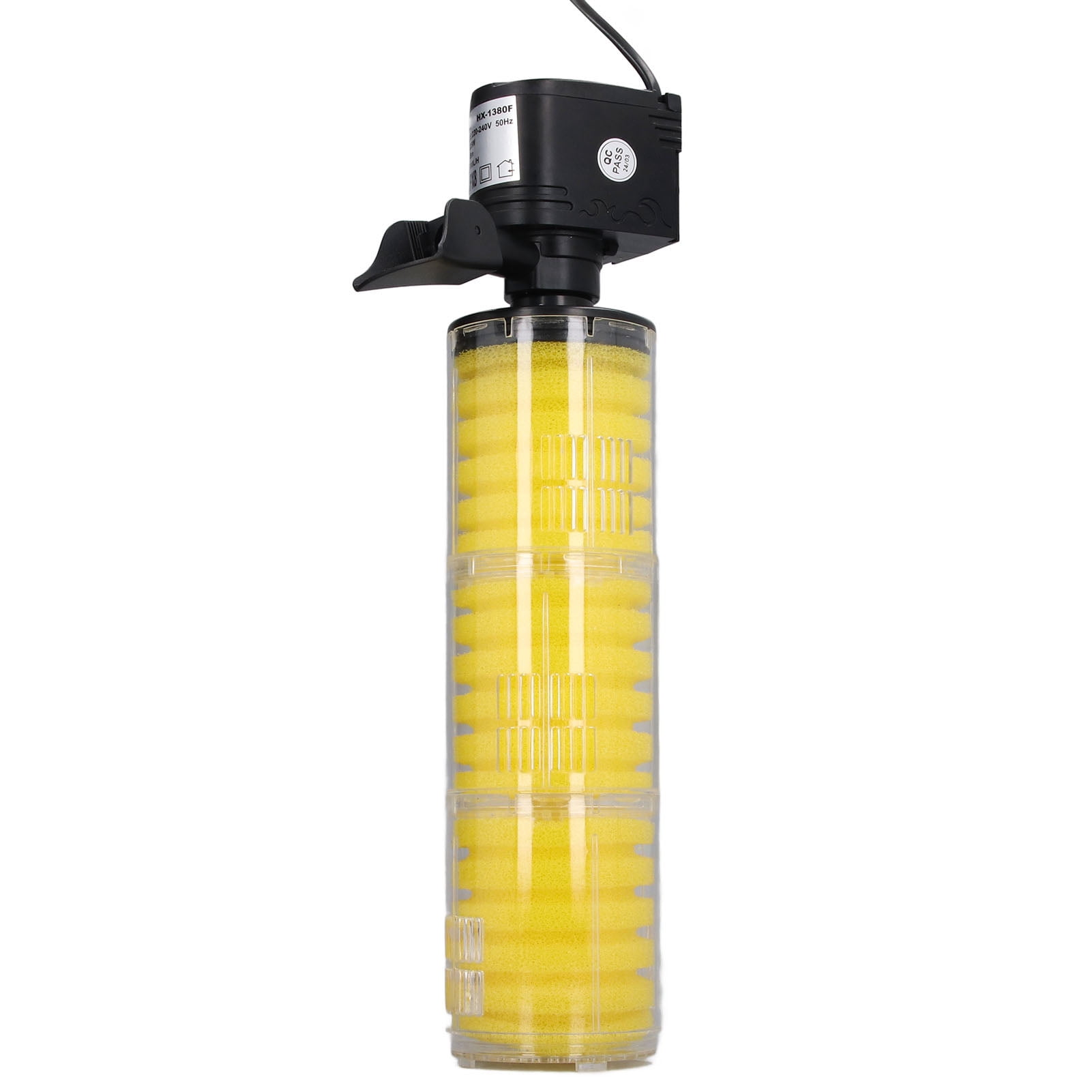 Suodoka 25W Submersible Aquarium Filter Internal 1800L/H 3 Stages Sponge Fish Tank Filter with Water Pump for 100cm / 39.3 inches Tank EU Plug 220V