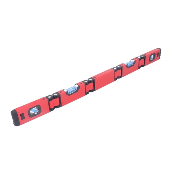 Suodoka 28 Inch / 71.1 cm Foldable Level Ruler High Accuracy Multifunctional Bubble Level Measurement Tool for Pipes Stairs Corners Woodworking Construction