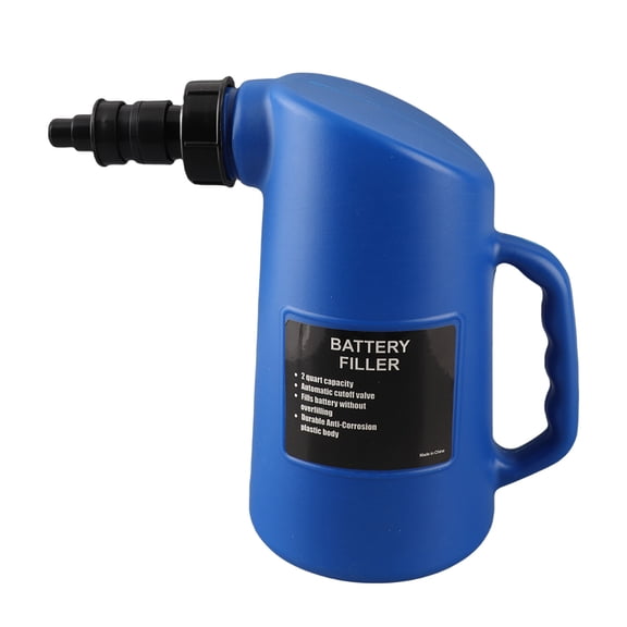 Suodoka 2L / 0.52 Gal Car Battery Filler Lead-Acid Liquid Filling Tool Auto Deep Cycle Jug Bottle Dispenser 4.9 x 7.5 x 9.1 inches