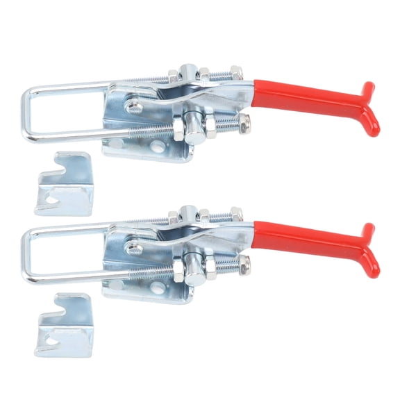 Suodoka 2PCS Adjustable Toggle Clamp U Bolt Heavy Duty Quick Release Fixture Clamp for Box Door, Iron Galvanizing, 4.9 inches / 12.5 cm, Silver