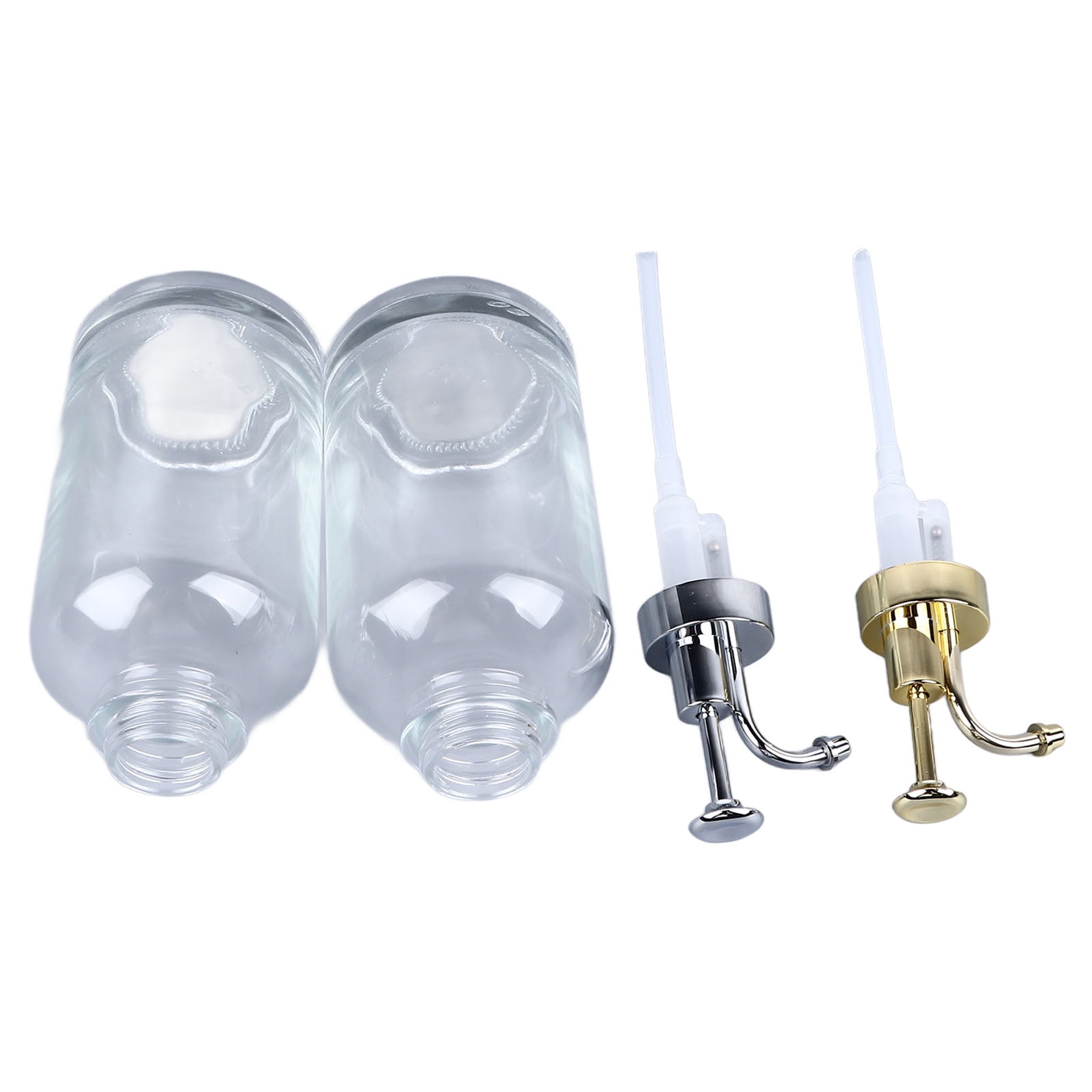Suodoka 2PCS Coffee Syrup Dispensers 500ml / 16.9 oz Glass Bottle Dispenser with Stainless Steel Pump Home Kitchen Accessories