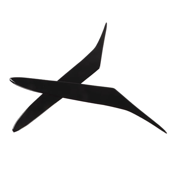Suodoka 2PCS Front Headlight Eyebrow Cover Eyelid Trim, Gloss Black Soft Plastic Decoration Replacement for Mazda RX8 2004-2008, Universal Fit Car Exterior Protection Accessory (19.68 inches / 50 cm)
