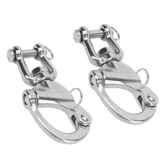 Suodoka 2PCS Snap Shackle 316 Stainless Steel Quick Release High Strength Universal for Sailboat Rigging 128mm / 5.04 inches