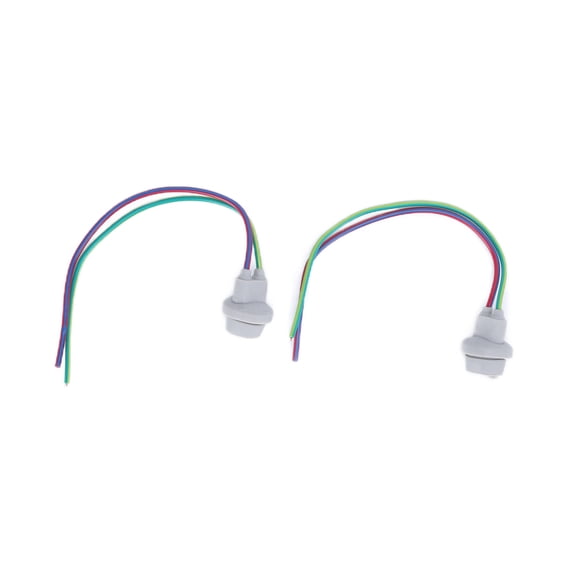 Suodoka 2PCS T10 W5W Parking Light Bulb Socket Connector with Rubber Glass Base Universal Replacement for Scooters ATVs Quad Bikes Motorcycles Passenger Cars Motor Vehicles 12V-24V