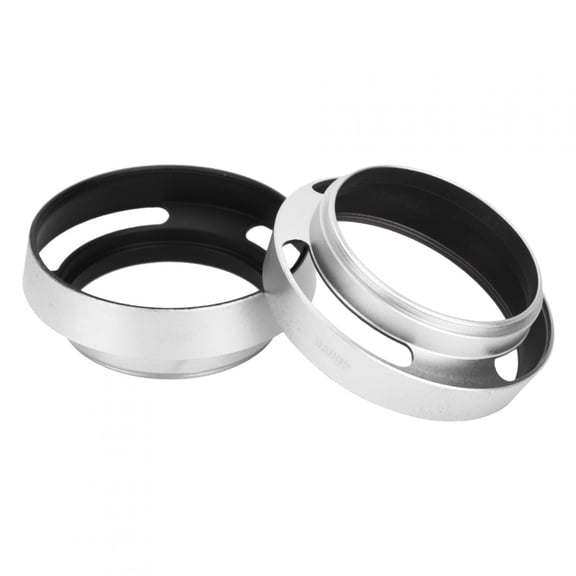 Suodoka 2Pcs Aluminium Alloy Hollow Out Lens Hood 46 mm / 1.8 inches for Leica Camera Silver, Premium Metal Construction, Reduces Glare and Lens Flare for Professional Photography, Lightweight Design