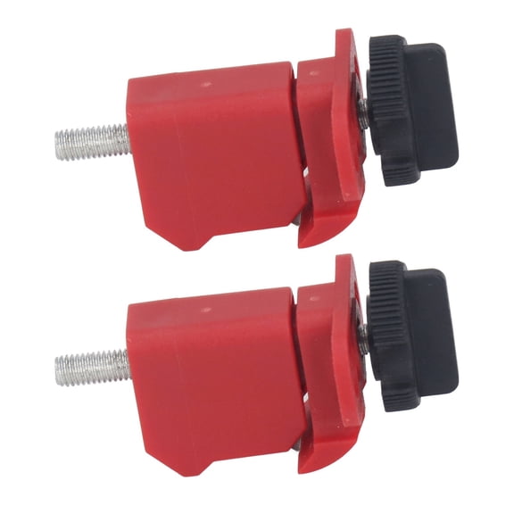 Suodoka 2Pcs Circuit Breaker Lockout Device Set ABS Mini High Temperature Resistant Compact Breaker Lock for Electrical Loto Safety Equipment Industrial Accessories (12 cm / 4.72 in)