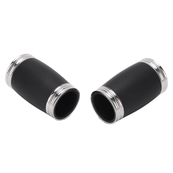 Suodoka 2Pcs Clarinet Tuning Tube Barrel 54mm Pitch Pipe B Flat Instrument Accessory Part Black and Silver Woodwind Instrument Replacement Parts for Beginners and Professionals 2.12 inches / 54 mm