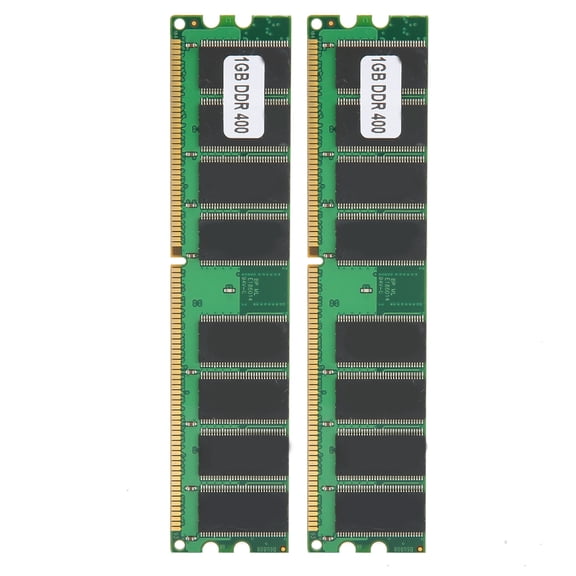 Suodoka 2Pcs Desktop Computer Memory Module DDR 1GB 400MHZ PC-3200 184pin 6.69 inches / 17.00 cm