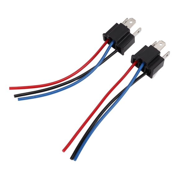 Suodoka 2Pcs H4 Male Socket Connection Line Cable Headlight Socket Headlight Connector Wiring Harness[cite: 1]