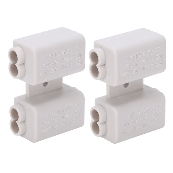 Suodoka 2Pcs High-Power Main Splitter 2-Position T-Shape Wiring Terminal Block ZK1306 400V 60A Electrical Wire Connector Ceiling Light Switch Wiring Accessories