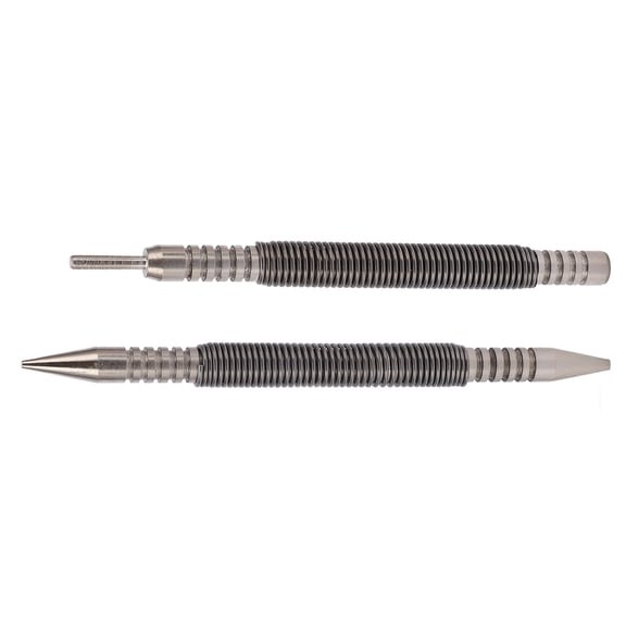 Suodoka 2Pcs Hinge Pin Punch Set Spring Loaded Design Carbon Steel Material 3500PSI Impact Dual Head Nail Setter Pin Set Hand Tool For Door Hinge Removal Woodworking