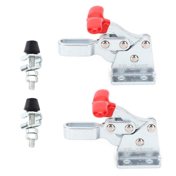 Suodoka 2Pcs Welding Toggle Clamp, Horizontal Fixture Elbow Compressor Quick Release Hand Tool, GH-13005, Cast Iron & Alloy Steel, 8 inches / 20.3 cm