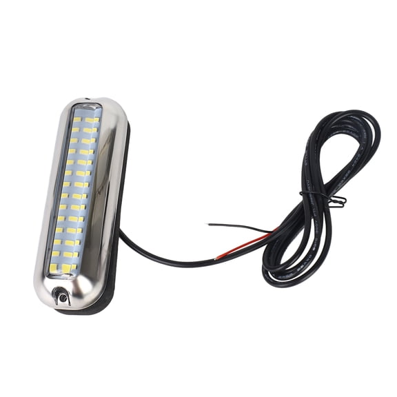 Suodoka 2pcs IP68 Waterproof Underwater Boat Light Stainless Steel Transom Light 42 LED 10-30V 5.1 inches / 13 cm White