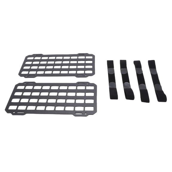 Suodoka 2pcs Sun Visor Molle Panel Organizer Rigid Modular Storage Rack for Tactical Gear Holder with Webbing Straps Fit for Car Headrest Seat Back, 12.01 x 5.79 inches / 30.5 x 14.7 cm