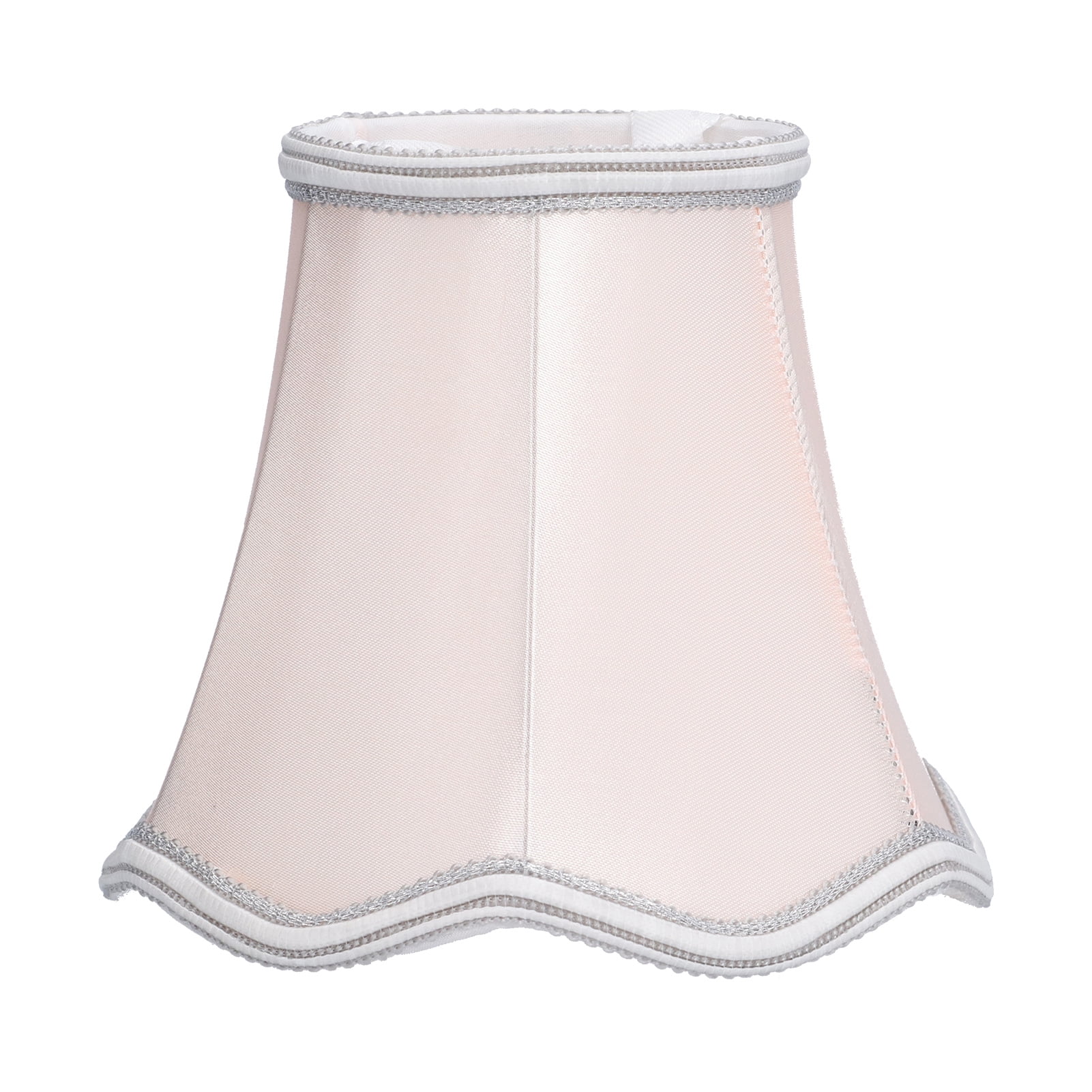 Suodoka 3-Piece Pink Fabric Clip-On Lamp Shades for E14 Candle Chandeliers, Modern Small Lampshades for Wall Lamps and Table Lights, 5.1x4.7x3.1 Inches / 13x12x8 cm