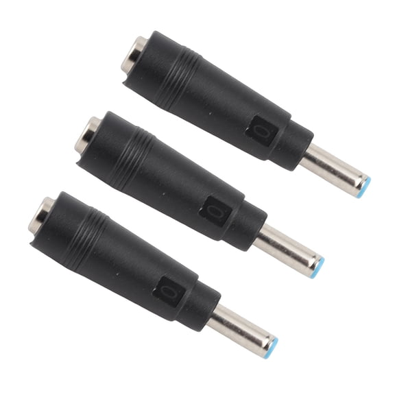 Suodoka 3-Piece Power Adapter Connector Set, 5.5x2.1mm Female to 4.5x3.0mm Male Converter Plug, Premium Universal Laptop Charger Adapter Replacement for HP Envy, Black