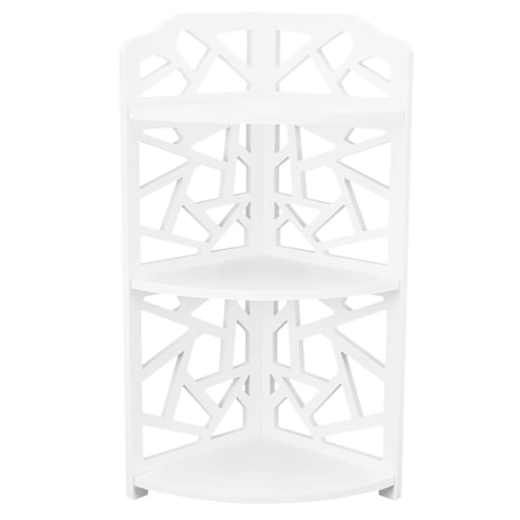 Suodoka 3Tier Corner Shelf Organizer EcoFriendly PVC Foam, SnapOn Assembly, Spacious Storage for Bathroom, Bedroom, Living Room, Balcony, 20.879.061.97