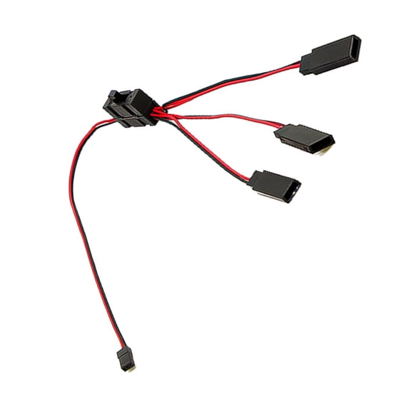 Suodoka 3 Way LED Light On/off Controller Switch Y Cable for TRX-4 SCX10 1/10 Remote Control Car Light Group Channel Extension Wire Accessories (5.12 inches / 13.00 cm)