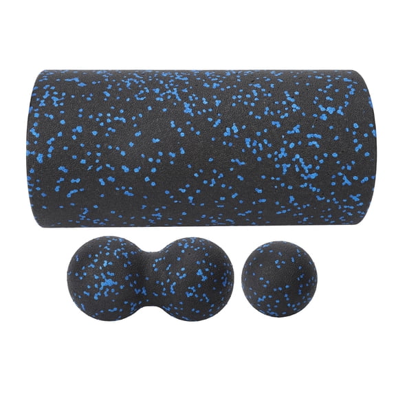 Suodoka 3 in 1 Deep Tissue Massage Exercise Foam Roller Set for Muscle Recovery, Blue (11.8 inches / 30 cm)