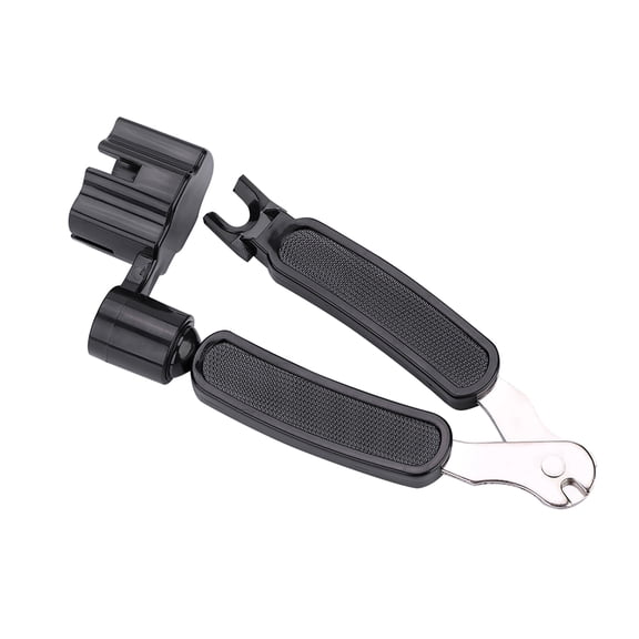 Suodoka 3-in-1 String Peg Winder Cutter and Bridge Pin Puller for Bass Guitar Acoustic Electric Guitars Banjo Mandolin Multi-functional Repair Maintenance Tool Accessory 4.7 inches / 12 cm Black