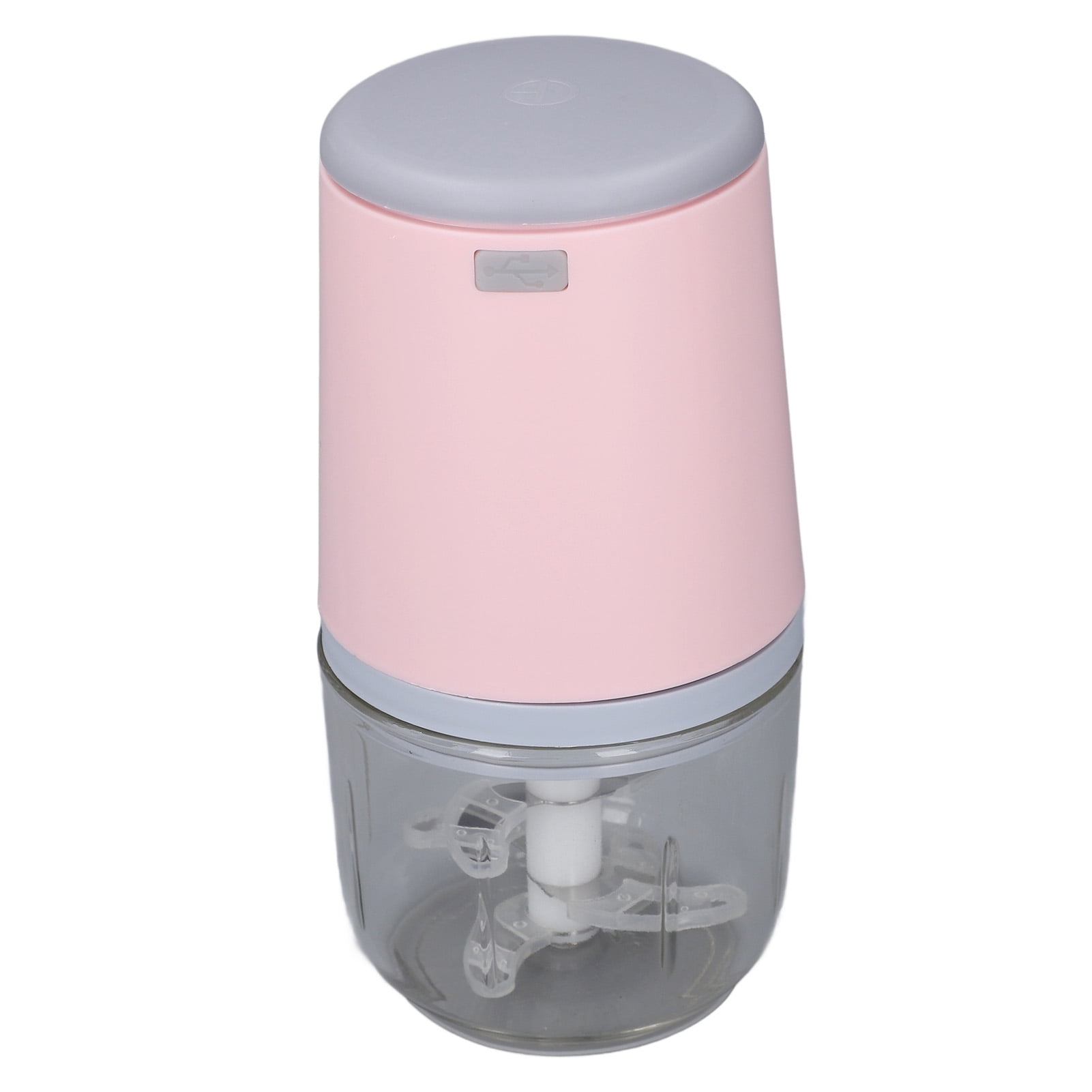 Suodoka 300ML Mini Baby Food Maker Small Electric Processor, Cordless Meat Grinder with 1500mAh Battery, Chopper for Vegetables Fruits Garlic, Pink