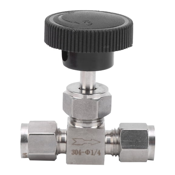 Suodoka 304 Stainless Steel Valve 2-Way High Pressure Needle Flow Control for Water Gas Liquid 0.25 inches / 6.35 mm