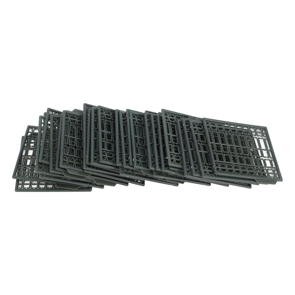 Suodoka 30Pcs Plastic Grid Type Strong Fish Hair Stopper Bait Stoppers for Carp Boat Lake River Dark Green