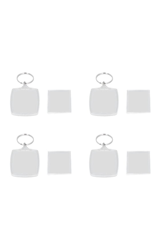 30pcs Photo Insert Keychain Clear Blank Picture Frame Keyring 2.2 x 1.6 in / 5.5 x 4 cm Personalized Custom Split Ring for Passport Photos DIY Acrylic Transparent Key Holder Bulk Pack
