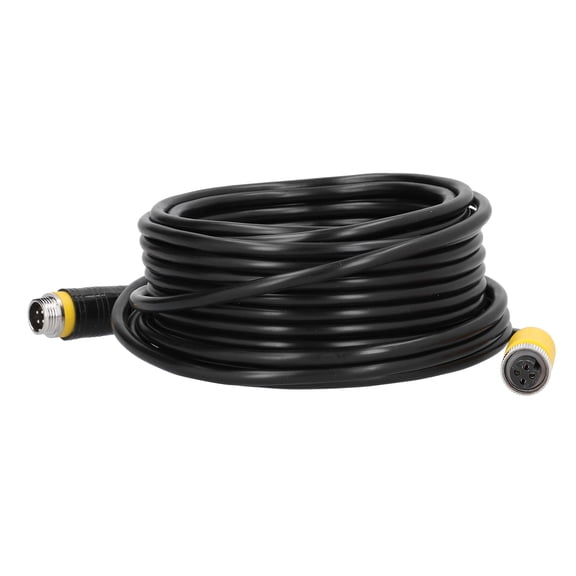 Suodoka 32.8 ft / 10 m 4-Pin Video Extension Cable with Waterproof Shield, Male to Female Aviation Cord for CCTV Rearview Camera, Truck, Trailer, and Bus Reverse Parking System (Black)
