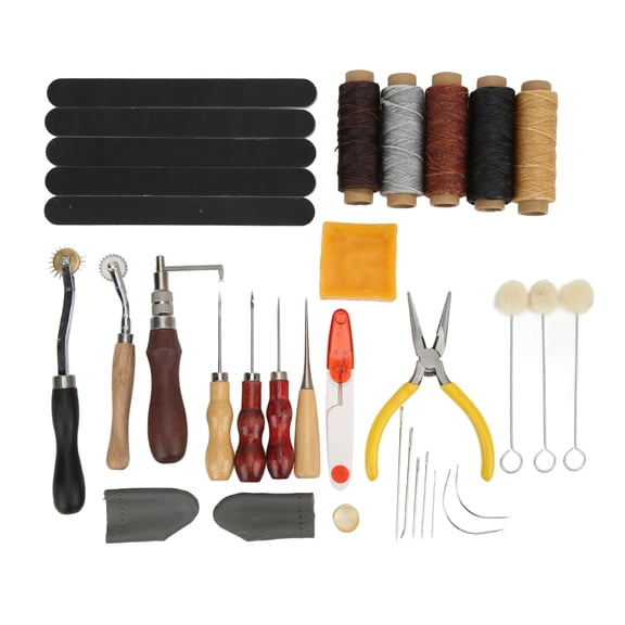 Suodoka 33 Pcs Leather Tools Multifunctional DIY Hand Stitched Leather Sewing Repair Tool Set Professional Kit For Crafters Makers And Hobbyists Assorted Sizes Accessories[cite: 1]