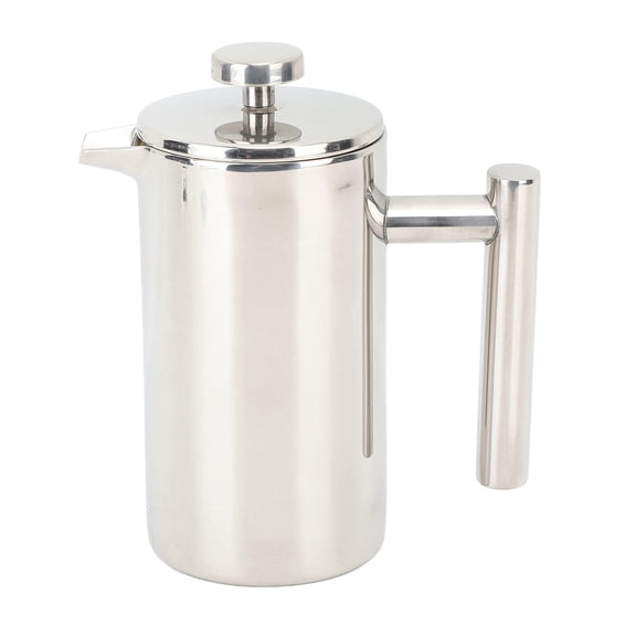 Suodoka 350ml Stainless Steel French Press Coffee Maker  DoubleLayer Insulated, 304 Steel, HeatResistant, 350ml Capacity, EasyPour Lid
