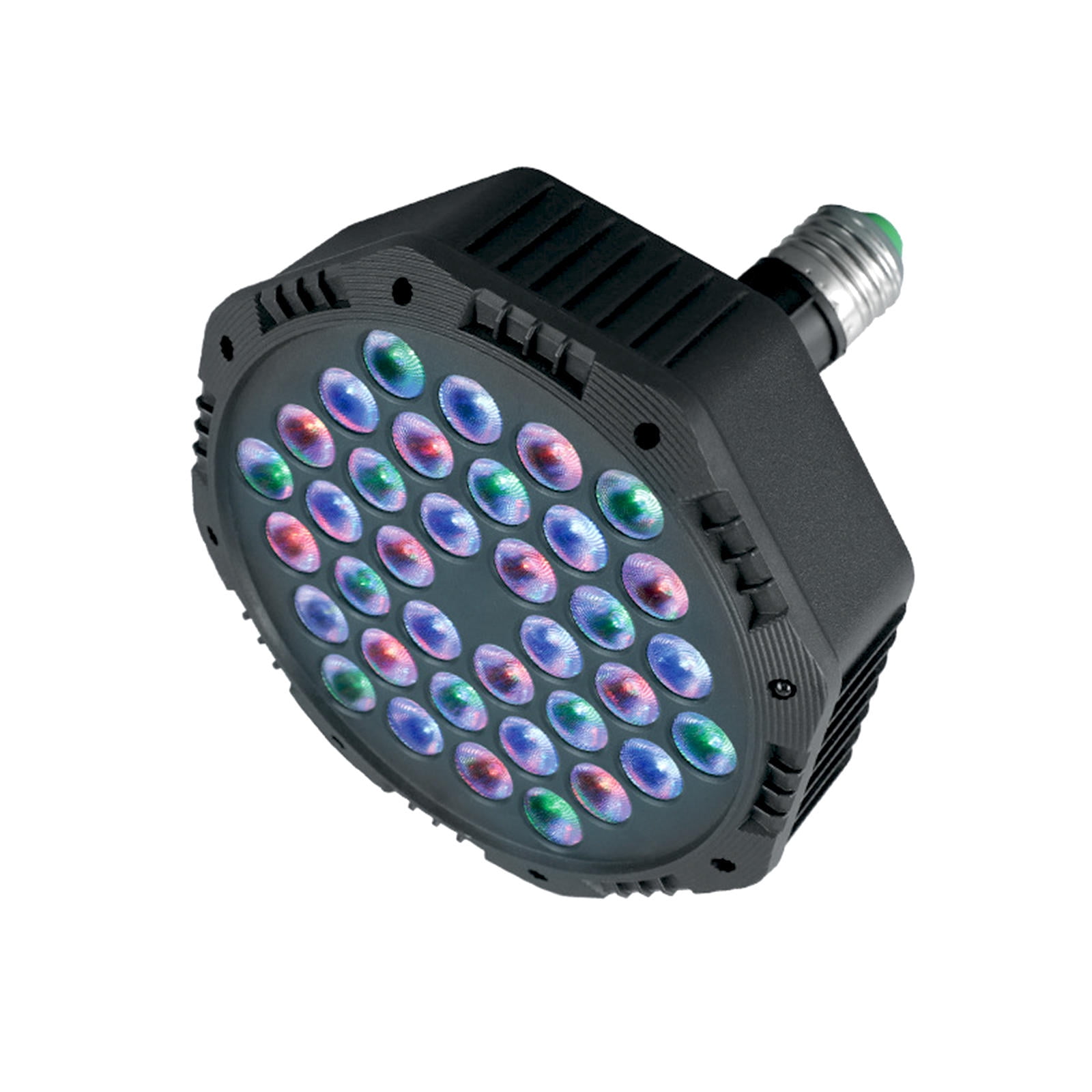 Suodoka 36‑LED Colorful Stage Lamp, Voice & Sound‑Controlled E27 Par Light with Remote, 180° Adjustable, Jump/Gradient/Pulse/Flash Effects for Bars, Weddings & Events