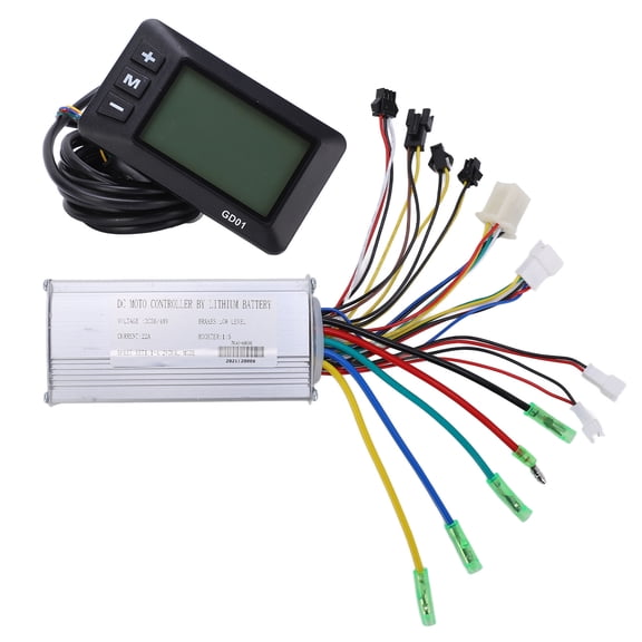 Suodoka 36V 48V Brushless Motor Controller Kit with GD01 LCD Display Thumb Throttle and Power Assist Sensor Premium Electric Bicycle Conversion Accessory for 500W E-Bike Motor (4.4 in / 11.1 cm)