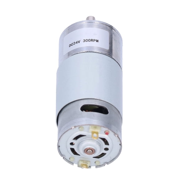 Suodoka 37A555 DC Gear Motor 24V 300RPM Electric Reduction Geared Box with 6mm Central Axis 37mm Outer Diameter for Industrial Control and Office Automation (1.5 inches / 37 mm)