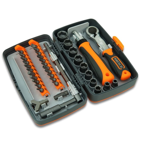 Suodoka 38 in 1 Household Labor Saving Ratchet Screwdriver Bit Set Multipurpose Tool Kit Hardware Tools Combination Wrenches Toolbox Hand Tool Sets