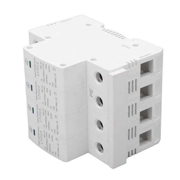 Suodoka 385V AC Surge Protective Device 4P 35mm Rail Mount Arrester Overvoltage Protector Maximum Continuous Working Voltage Reliable Home Electronics Protection
