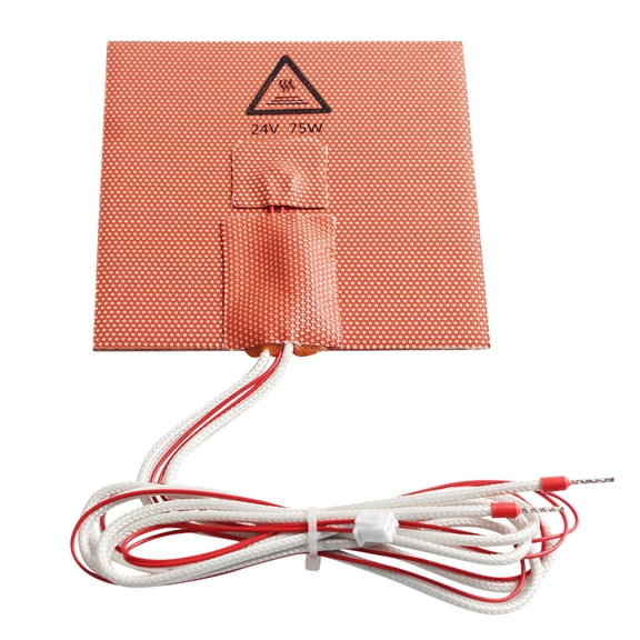 Suodoka 3D Printer Silicone Heater Pad 24V 75W Heating Mat 3.94x3.94 inches / 100x100mm[cite: 1]