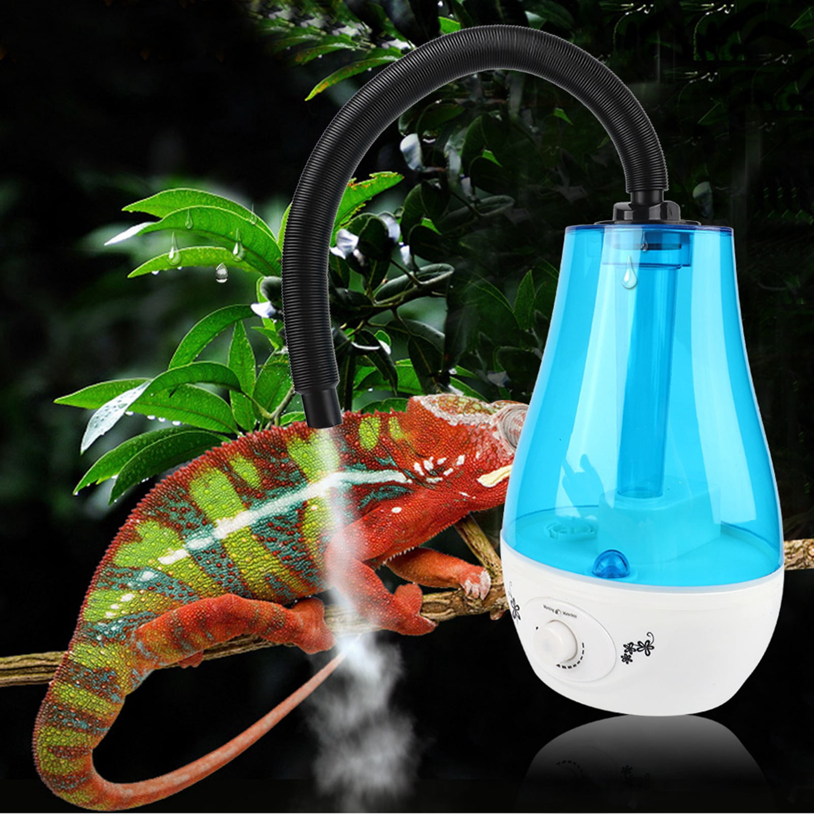 Suodoka 3L Large Capacity Amphibians Reptile Humidifier Fogger Vaporizer Fog Maker (EU Plug)