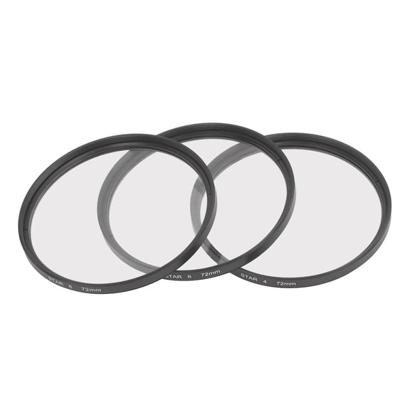 Suodoka 3Pcs 72mm / 2.83 inches Star Filter Kit 4 Points 6 Points 8 Points Slim Variable Starburst Filter with Storage Pouch for Micro SLR Camera, Premium Optical Glass Aluminum Alloy Lens Filter Set