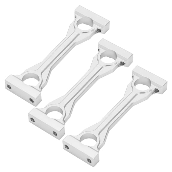 Suodoka 3Pcs Aluminum Alloy Middle Chassis Mount for Tamiya 1/14 Remote Control Tractor Truck Silver Replacement Part (2.3 inches / 58.4 mm)