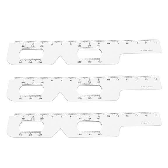 Suodoka 3Pcs Eye Measurement Ruler Distance Pupil PD Measuring Gauge 2-in-1 Ophthalmology Tool Kit for Precise Pupil Distance Testing and Vision Care Adjustments (17x4x1 inches / 43.1x10.1x2.5 cm)