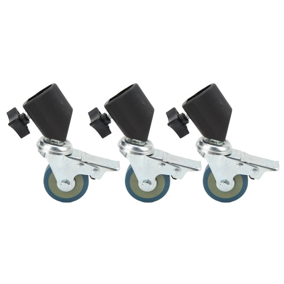 Suodoka 3pcs 22mm Swivel Caster Wheels Set for Photography Light Stand Studio Photo Video Shooting Locking Caster Set with Brake