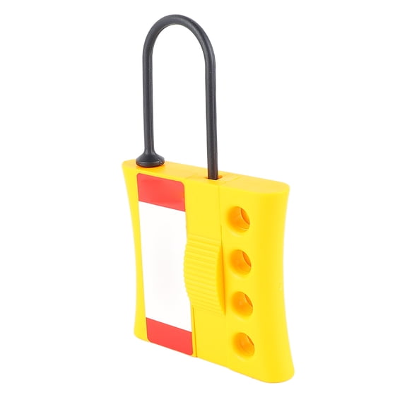 Suodoka 4 Holes Tagout Lockout Hasp Multi Function Insulated Secure Locking Tamper Proof Device for Padlocks Industrial Electrical Safety Tag Out Hasp, Red (6.3 x 2.76 in / 16 x 7 cm), 1 Count