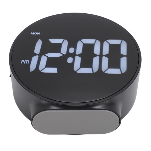 Suodoka 4 Inch LED Alarm Clock Multifunction Innovative 12 24H Time Display 3 Level Brightness Electric Alarm Clock for Home Travel Black Case, White Font 2.5x1.4x3.9 in / 6.4x3.5x10 cm[cite: 1]