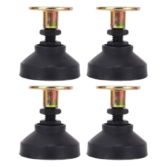 Suodoka 4 Pcs Adjustable Furniture Riser 881.8 lbs (400kg) Load Bearing Non Slip Support Legs Leveler, Black (2.09-2.64 in / 53-67 mm)[cite: 1]