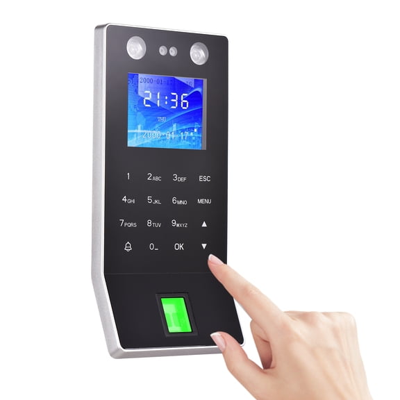 Suodoka 4-in-1 Biometric Time Clock Employee Attendance Machine with Facial Recognition Fingerprint Password & RFID (6.7 inches / 17 cm) - EU Plug