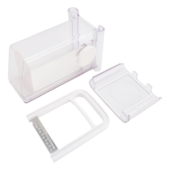 Suodoka 4-in-1 Cheese Slicer Chopper Grater & Storage Container, ABS Body with Stainless Steel Blades, Multi-Functional Kitchen Tool for Soft & Hard Cheese, 8.97 in / 22.8 cm
