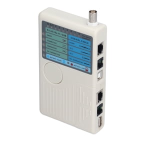Suodoka 4-in-1 Multifunctional Network Cable Tester for RJ45 BNC RJ11 USB Coaxial Wire Testers, Open Short Circuit Test, 8.27 inches / 21 cm Length, Essential Professional Tool for Engineers