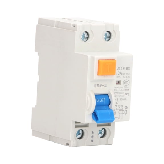 Suodoka 40A 230V Miniature Circuit Breaker, 1P+N Residual Current Device with Overcurrent Leakage Protection, Earth Leakage Circuit Breaker for Home Distribution Box (3.94 inches / 10 cm)